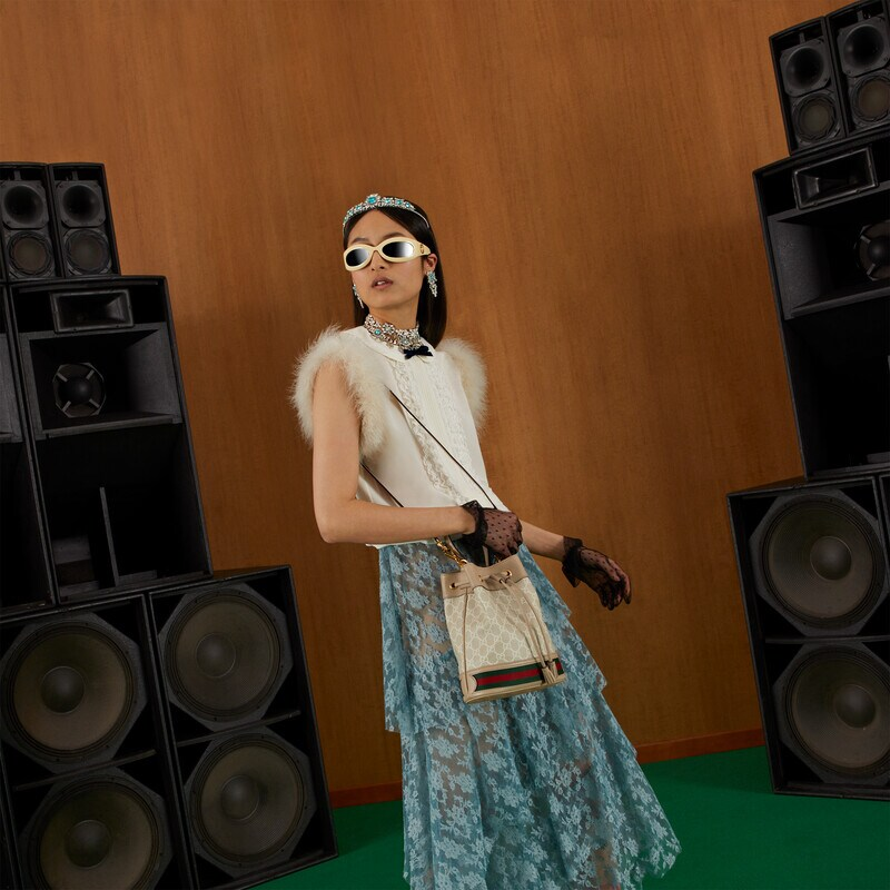 OPHIDIA Series Small GG Bucket Bag